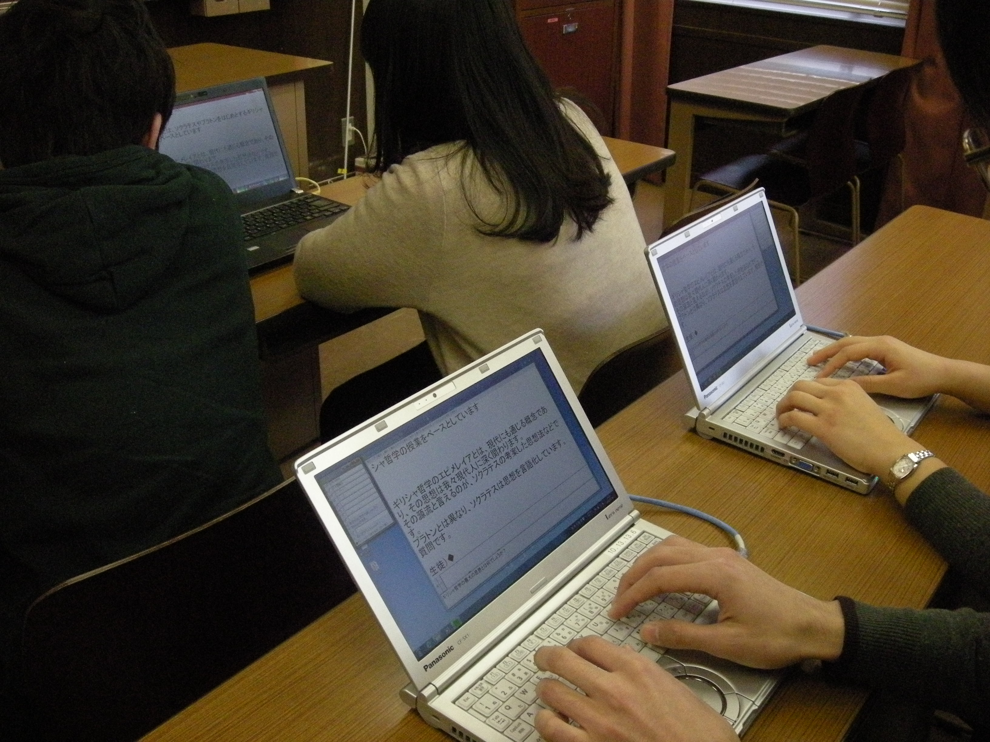 パソコンノートテイクのようす